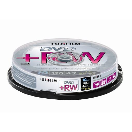 Fujifilm DVD+RW 4,7GB 6x-8x speed 10-es hengerben